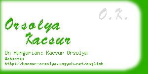 orsolya kacsur business card